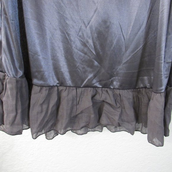 Sleeveless Gray Floral Rose Black Lace Dress Sz M - Picture 6 of 11